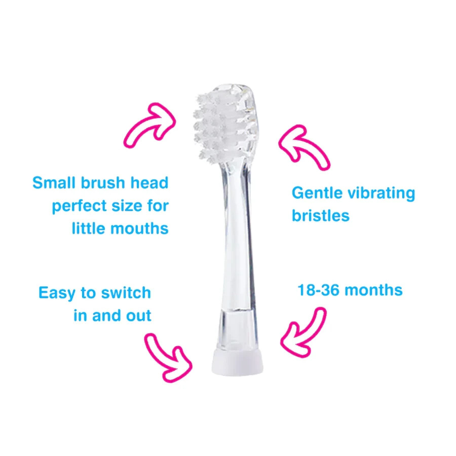 Brush Baby BabySonic Replacement Brush Heads (18-36 months) Pack of 2