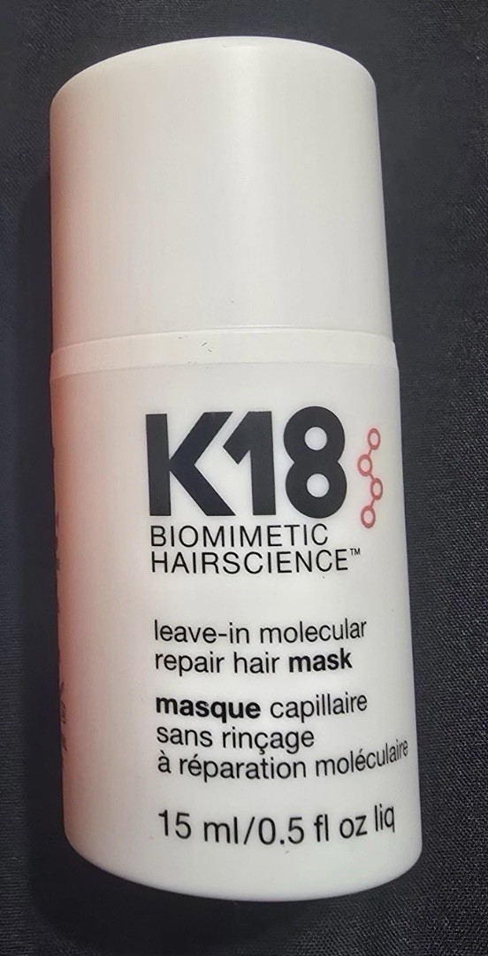 K18 Biomimetic Hairscience Leave-in Molecular Repair Hair Mask – 0.5 oz / 15mL