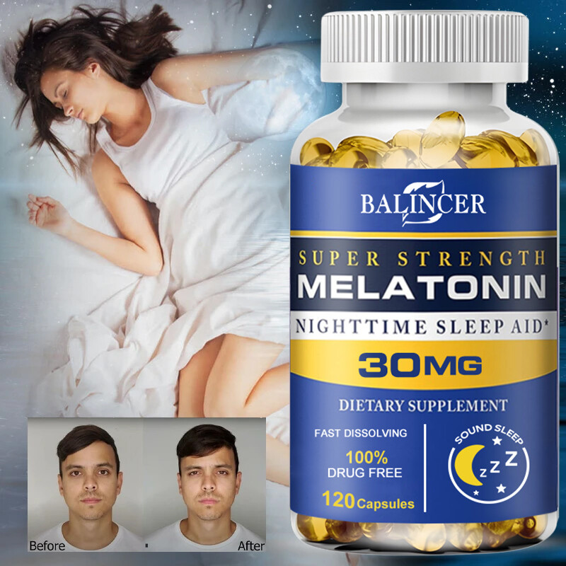 Nighttime Sleep Aid 30mg Supports Sleep Health 30 to120 Capsules