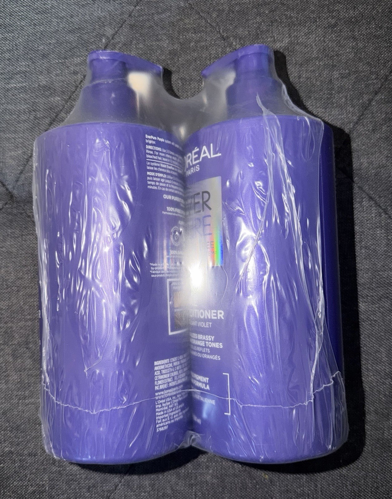 L’Oréal Paris EverPure Purple Toning Conditioner Sulfate/Paraben-Free 2Pk 23oz
