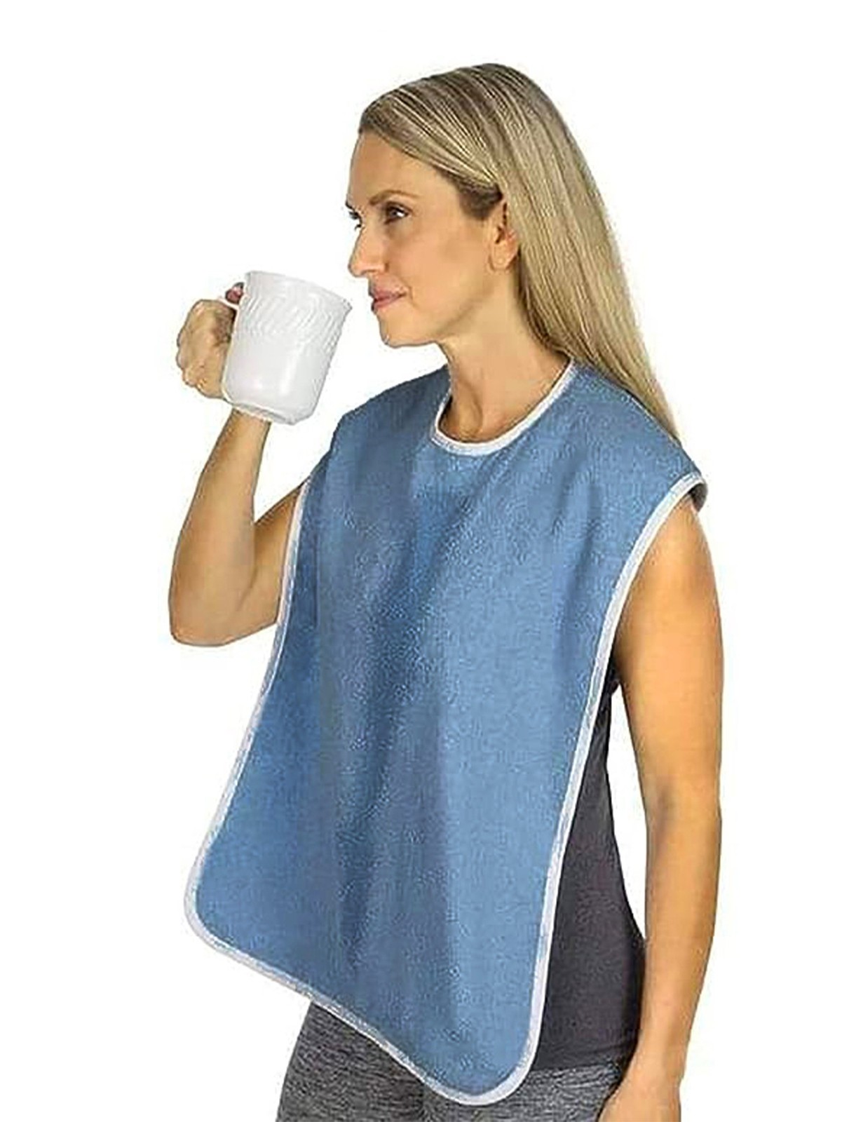 5PCS Adult Bibs for Eating Women/Men Bib-Washable Reusable Antifouling US