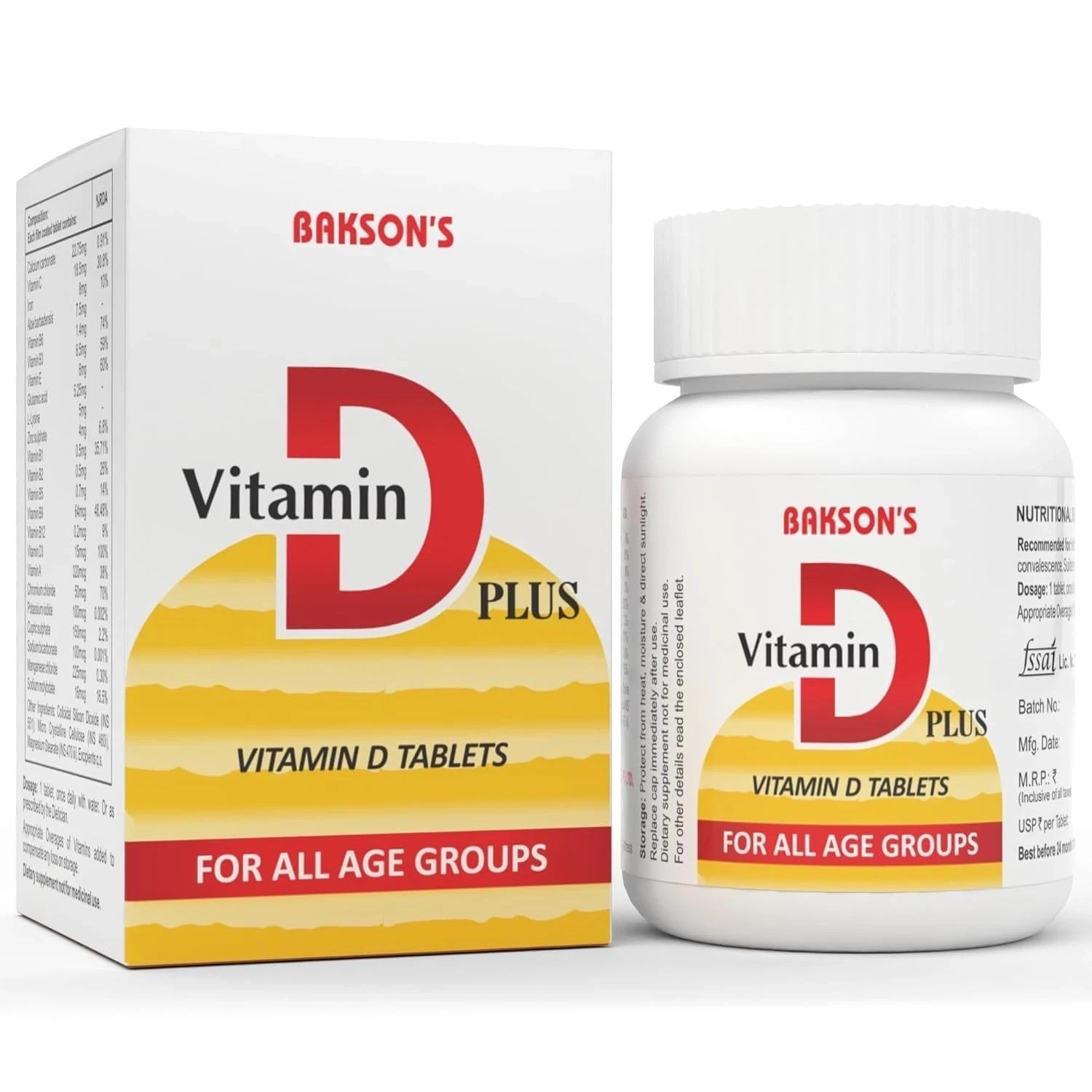 Bakson’s Homeopathy Vitamin D Plus 30 Tabs – Calcium & Immunity Care