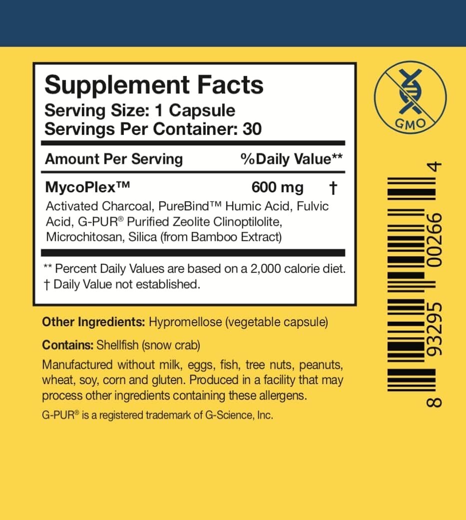 MycoPul – Advanced Toxin Binder Complex – Activated Charcoal, Fulvic Acid, Hu…