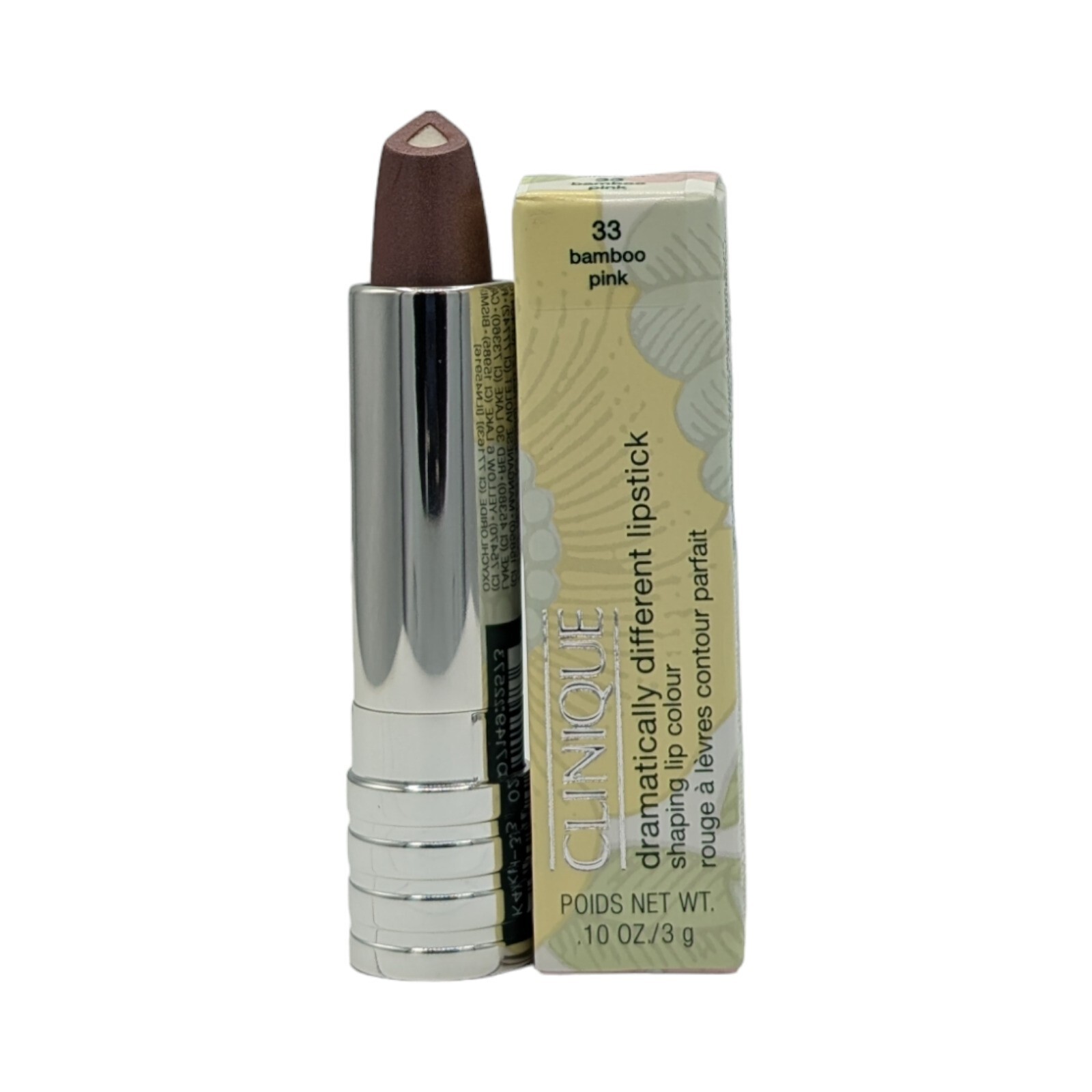 Clinique Dramatically Different Lipstick, 33 BAMBOO PINK, 0.1 oz/3 g NIB