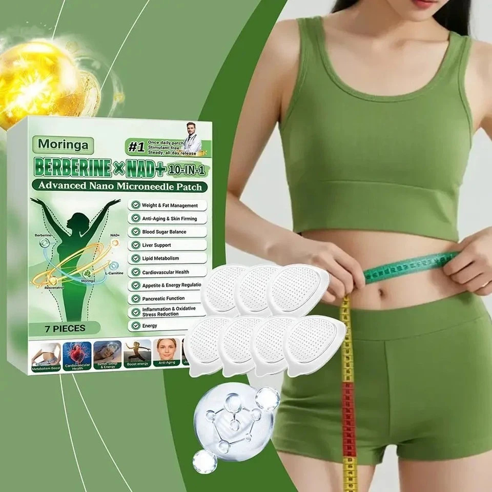 Moringa Berberine 10-in-1 Advanced Nano Microneedle Patch (7pcs/box