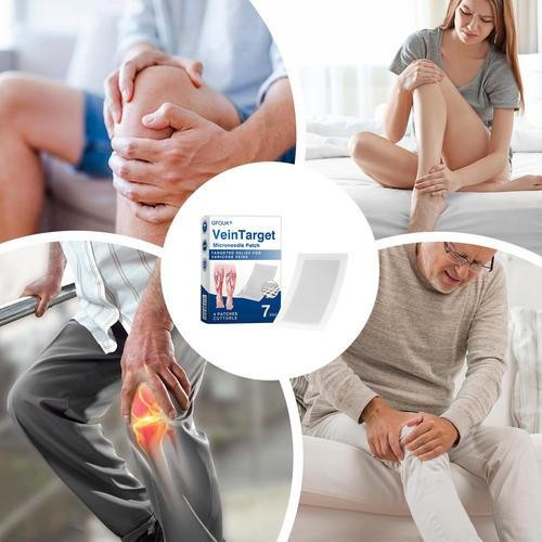 4pcs GFOUK Advanced Vein Target Microneedle Patch Leg Varicose Veins Treatment