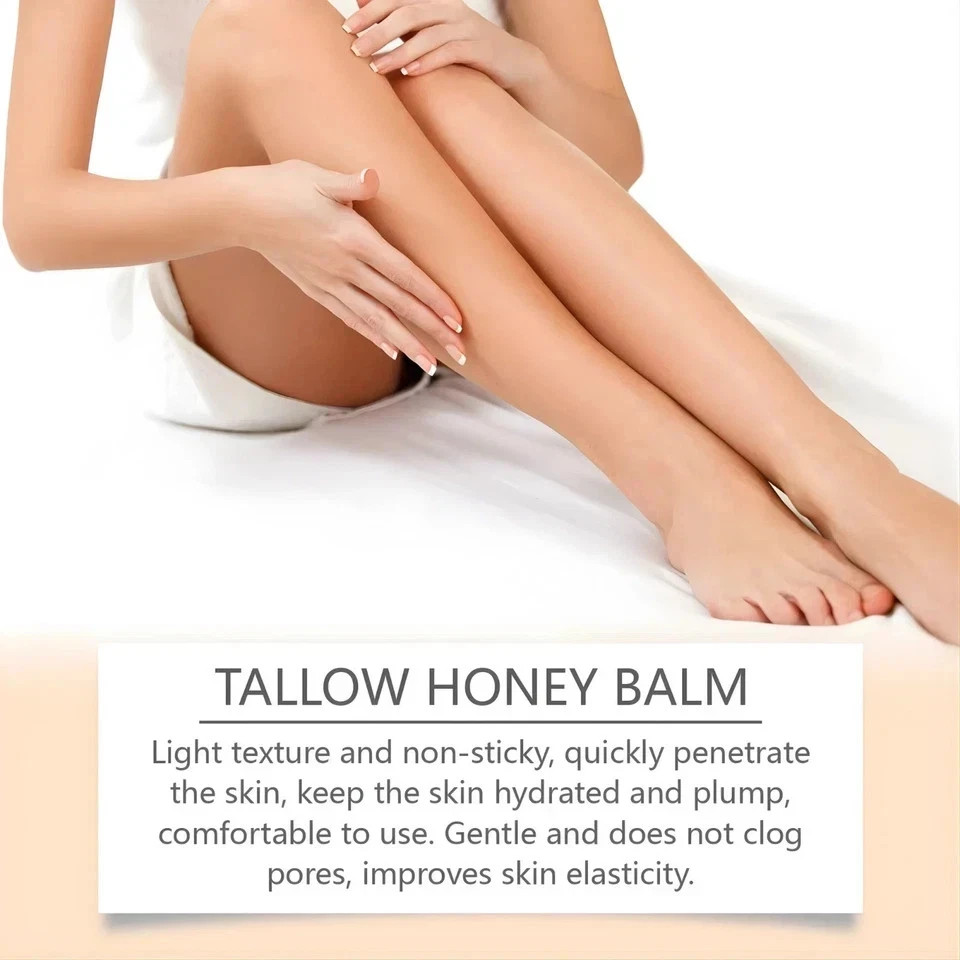 Grass-Fed Beef Tallow and Honey Balm, Beef Tallow Skin Care, Moisturising Cream