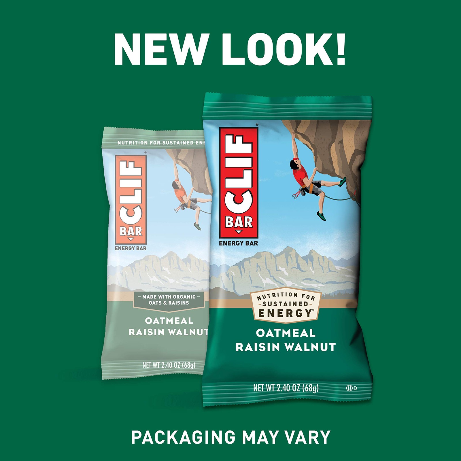 Clif Bar Energy Bar Oatmeal Raisin Walnut – 12 – 2.4 Oz 68 G Bars 28.8 Oz 816 G