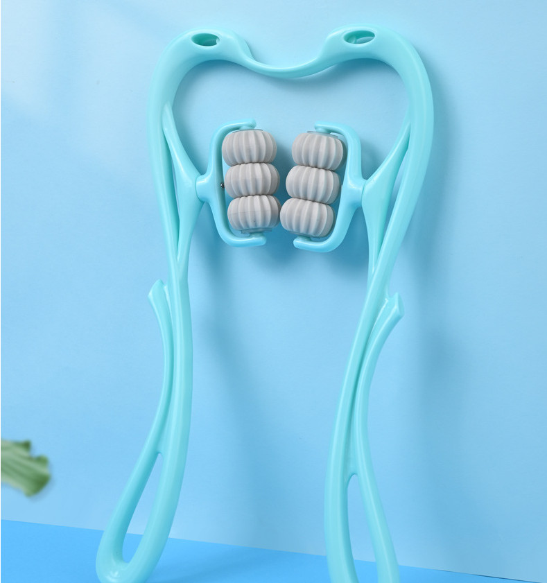 Multifunctional Manual Six-wheel Neck Massager Neck Pain Relieve Roller Massager