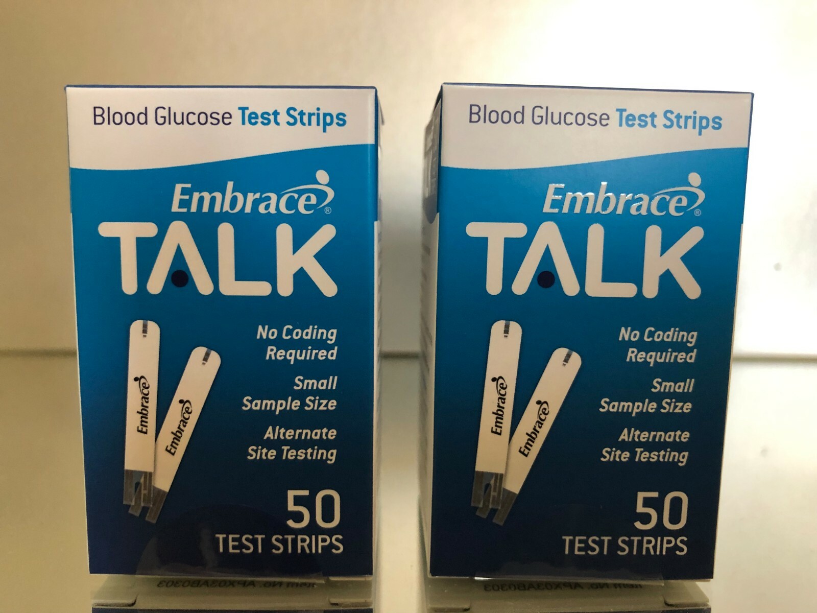 Embrace TALK Blood Glucose Test Strips 100 Qty. Exp 04/22/25 Free shipping