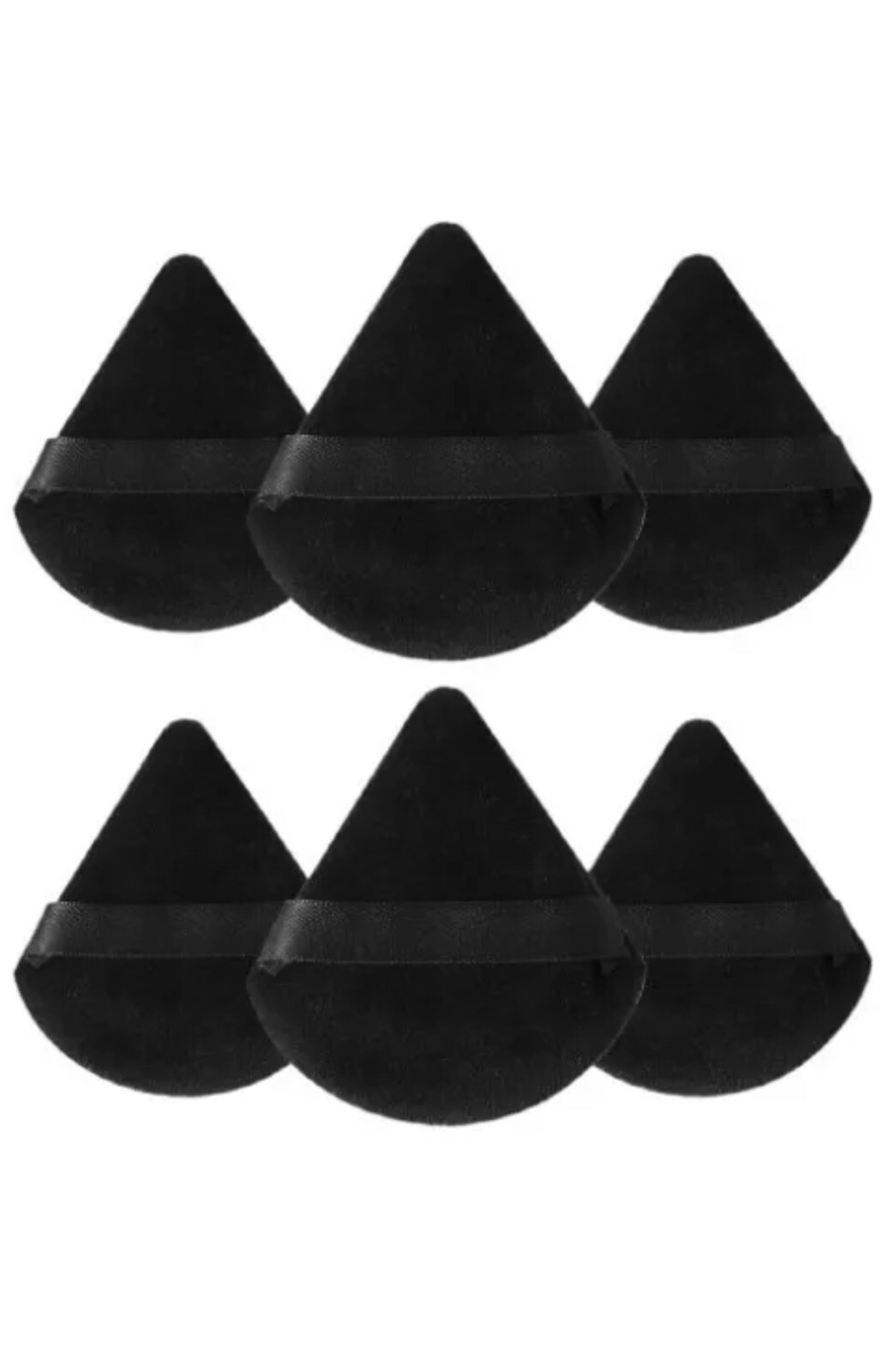 Powder Puff Triangle Makeup Puff Cushiony Sponge 6 Pcs. (2.7 inches) US Seller