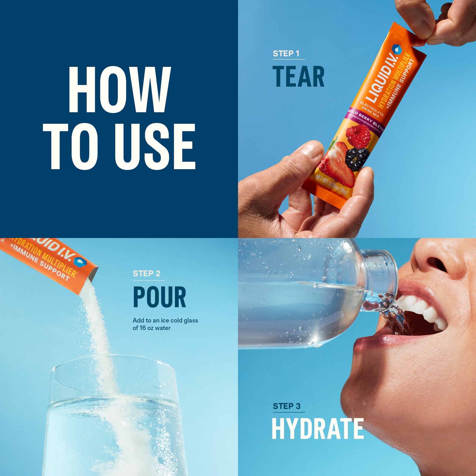 Liquid I.V. Hydration Multiplier – Drink Mix 1 Pack 14 Servings