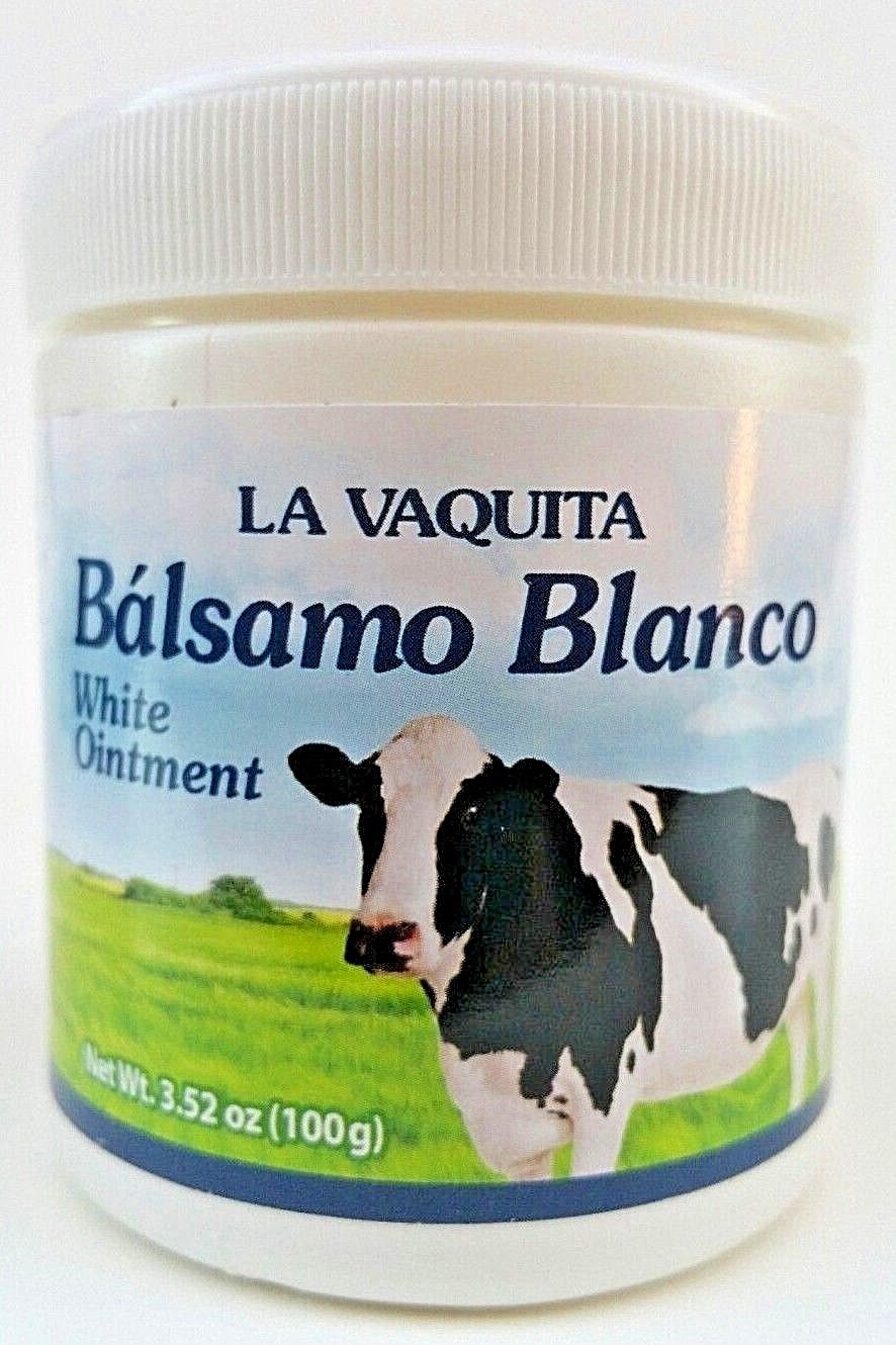 3 Packs BALSAMO BLANCO LA VAQUITA POMADA 3.52 oz. ea BALSAMO WHITE Exp 12/2025