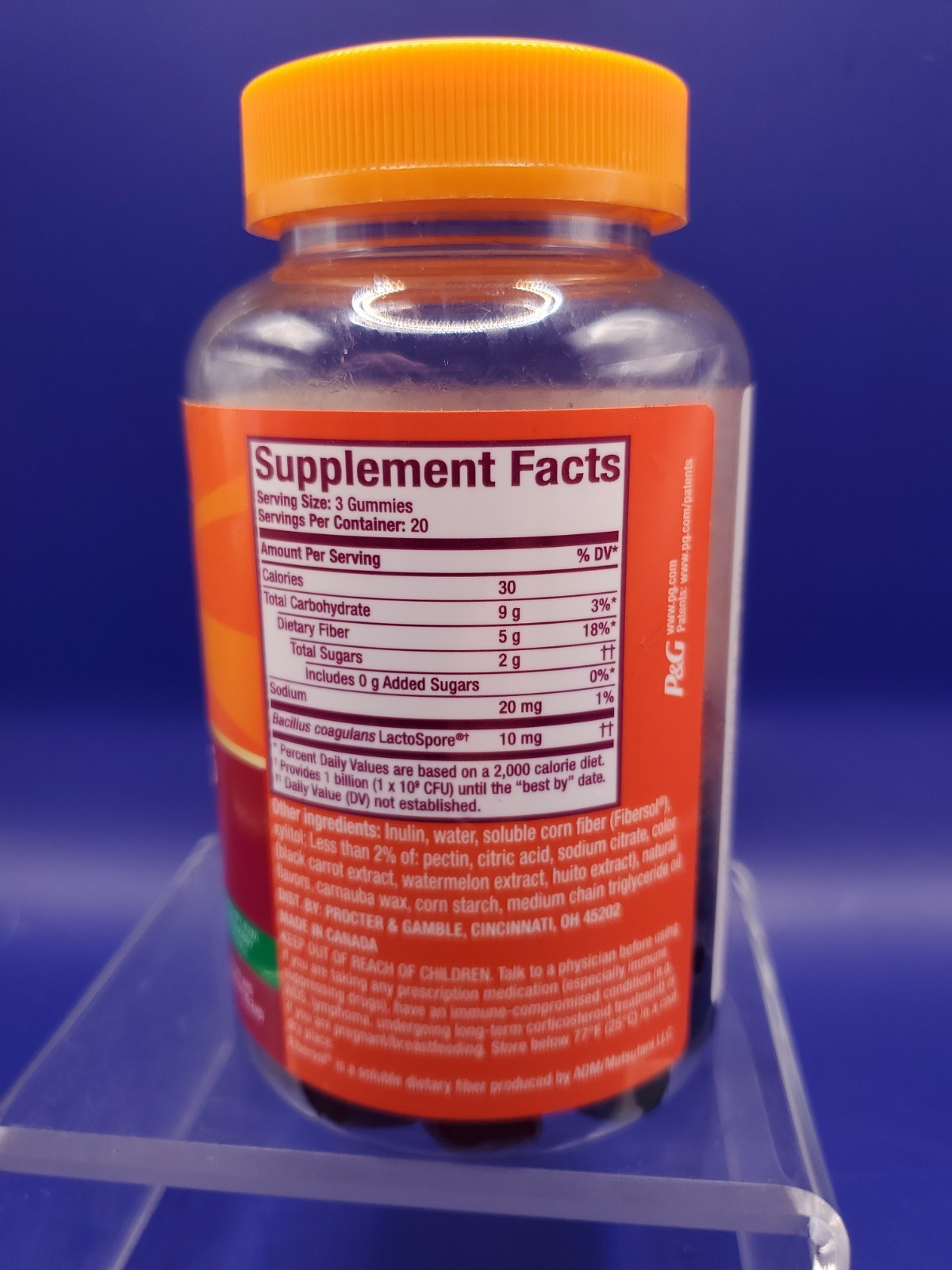 Metamucil Fiber + Probiotic Prebiotic Gummies Bloating Relief 60Ct Exp 06/26