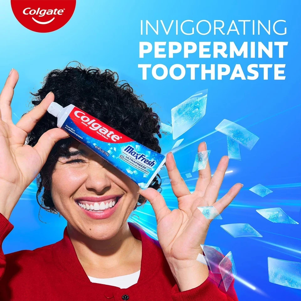 Colgate MaxFresh Toothpaste Cool Mint Mini Breath Strips 7.3oz 5 Pack