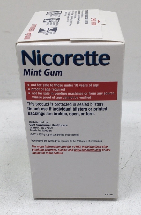 Nicorette Nicotine Gum Stop Quit Smoking 4 mg Mint Flavor 170 count EXP 08/26