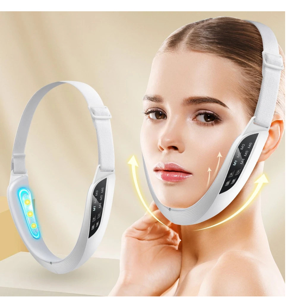 Facial V Line Lifting Massager LED Photon Therapy Double Chin Slimming Belt