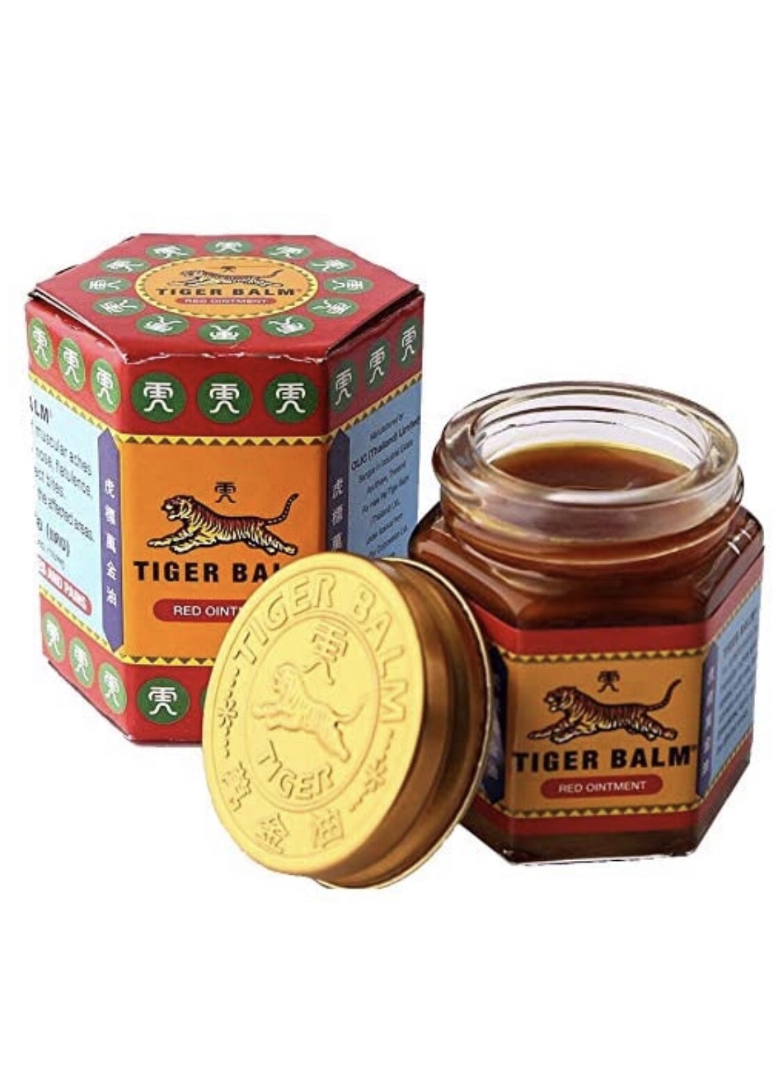 Tiger Balm (Red) Super Strength Pain Relief Ointment 19.4g (pack of 3 Jars )
