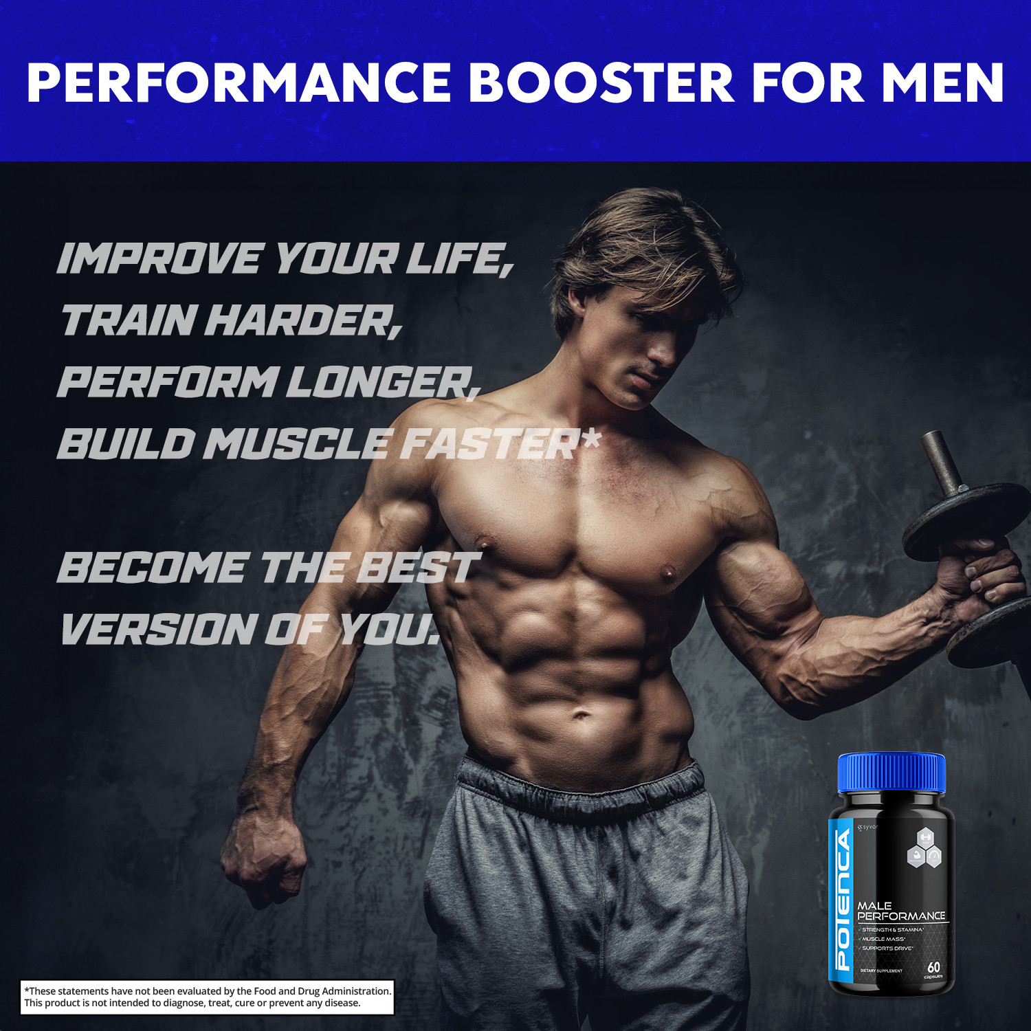Potenca for Men Advanced Vitality Support Formula Supplement 300 Capsules