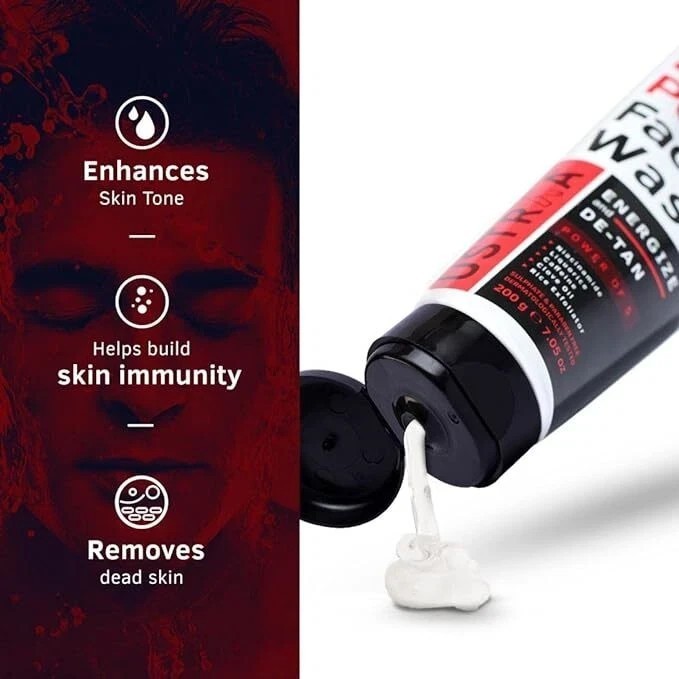 Ustraa Power Face Wash Energize and De-Tan – 100g No Parabens, No Silicone