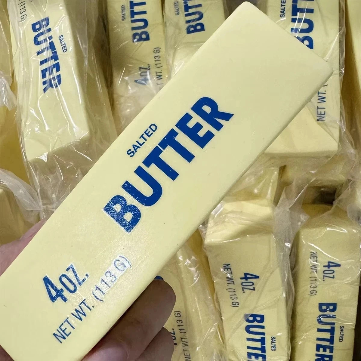 Super Soft Slow Rising Squishy Salted Butter Stick Yellow Squeeze Toy 4 oz