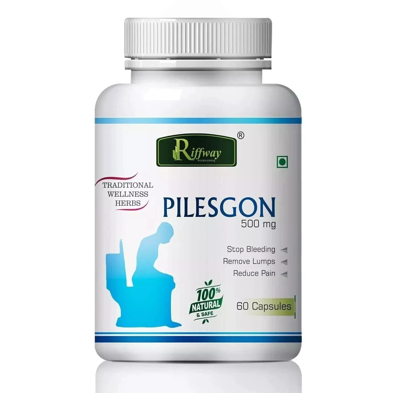 1 Piles Hemorrhoids Bleeding Piles Treatment For All 60 Pills Pilesgon Capsules