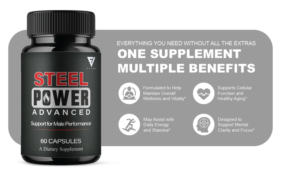 (3 Pack) Steel Power Advanced Performance Supplement, Steel Power (180 Capsules)