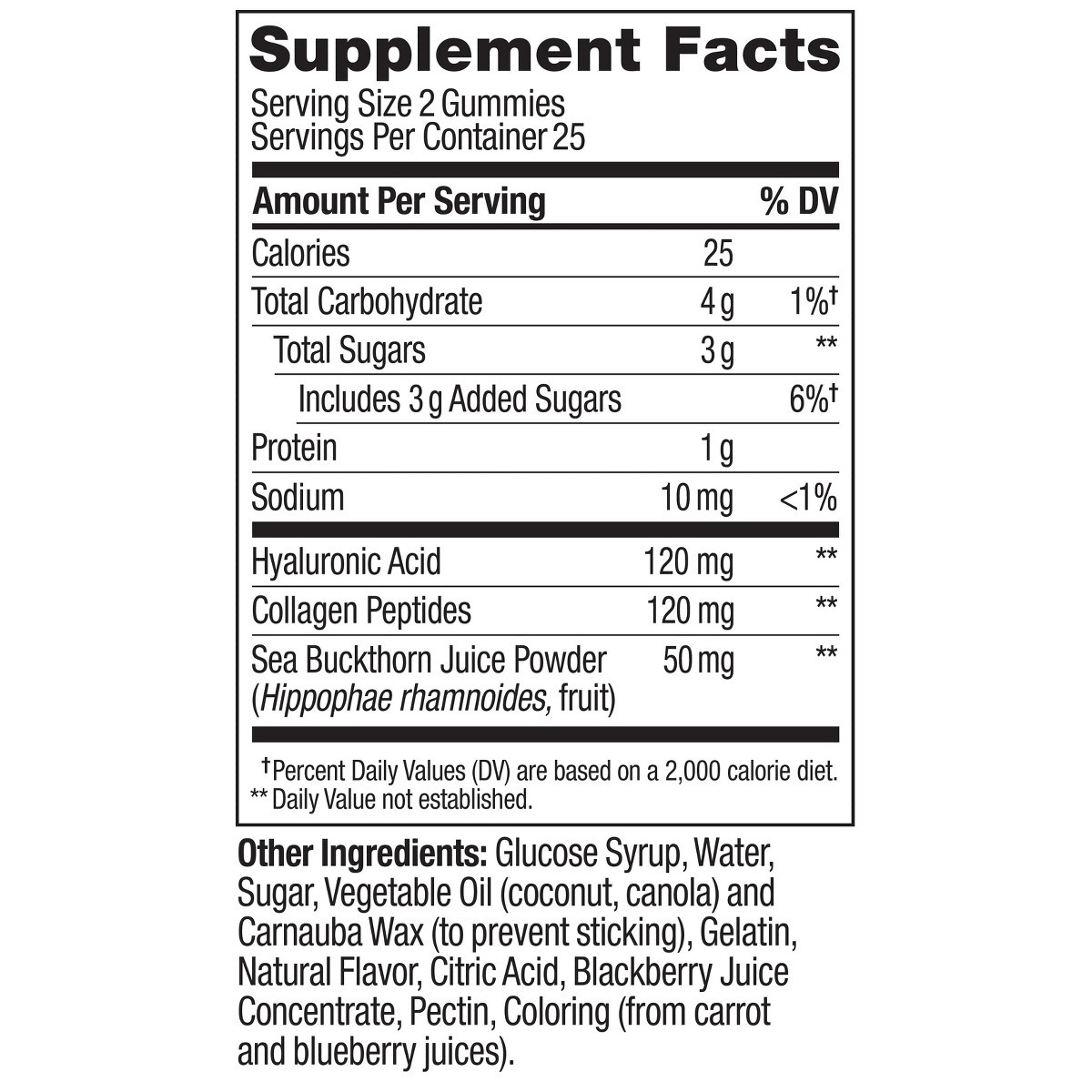 OLLY Glowing Skin Collagen Chewable Gummies – Berry – 50ct: Hyaluronic
