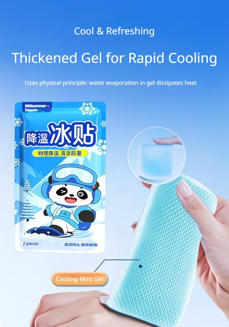 Fever Cooling Patch 100 Pack 8hrs Cooling Gel Sheets for Children Headache Reli
