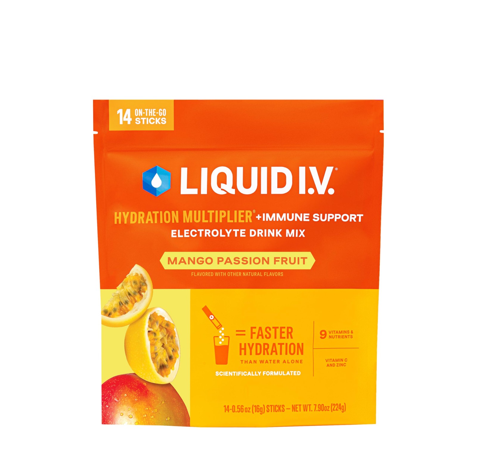 Liquid I.V. Hydration Multiplier – Drink Mix 1 Pack 14 Servings