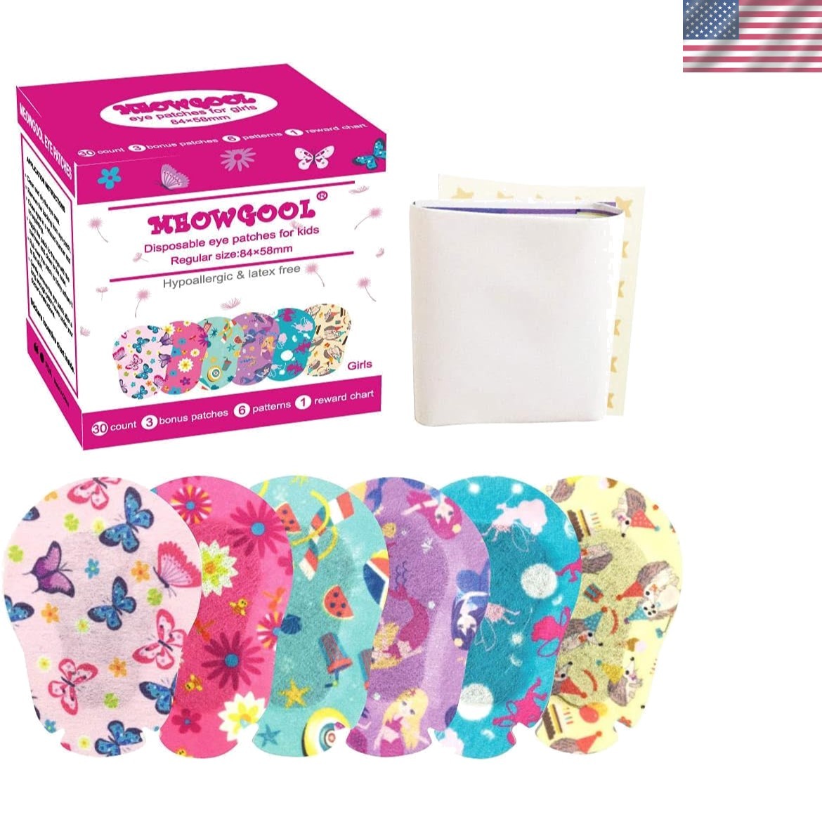 Adhesive Eye Patches for Kids with Lazy Eye, 30+3 Bonus Patches, Bandages for…