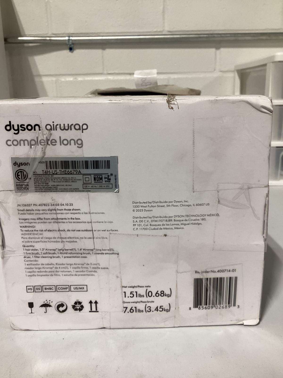 Dyson Air wrap multi-styler Complete Long (Nickel/Copper)