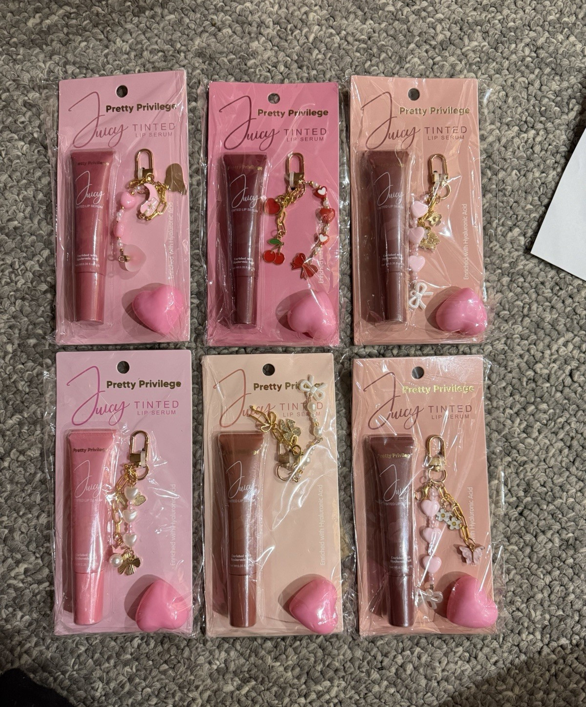 Pretty Privilege Juicy Tinted Lip Serum Moisturizing Liquid Lip Gloss Pink/Brown