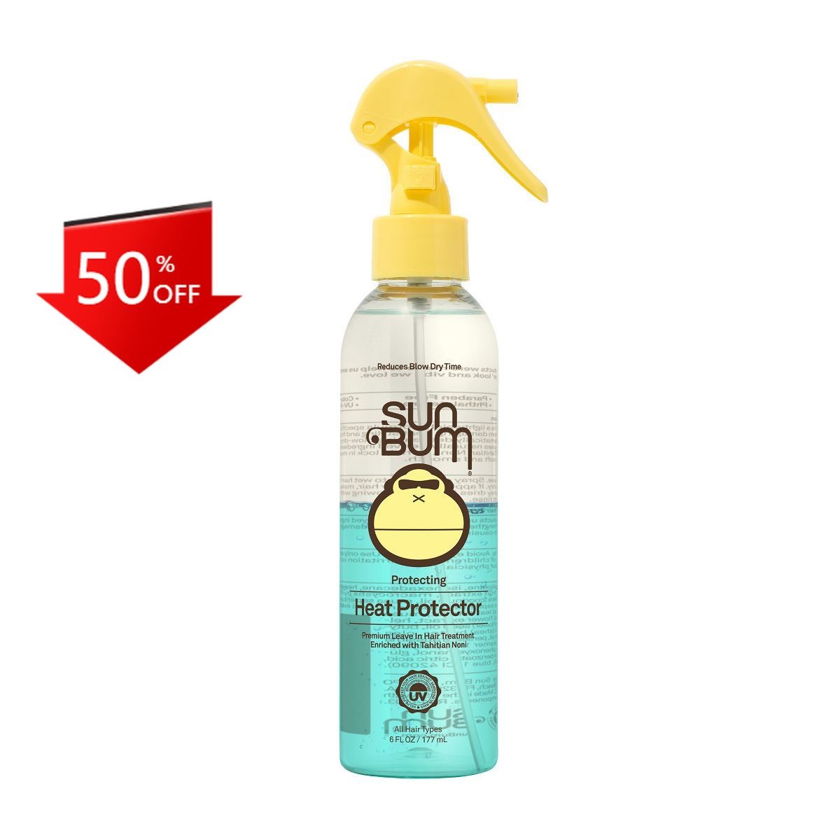 Sun Bum Protecting Heat Protector – 6 fl oz: Paraben-Free, Sulfate-Free