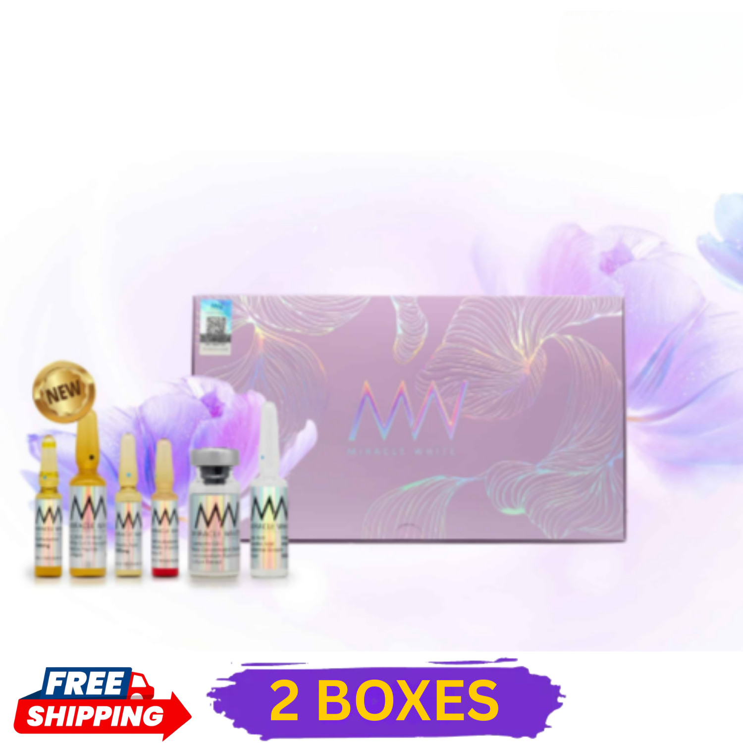2 X 6 Sets Miracle White Pink Skin Whitening Beauty Original EXP 12/2030
