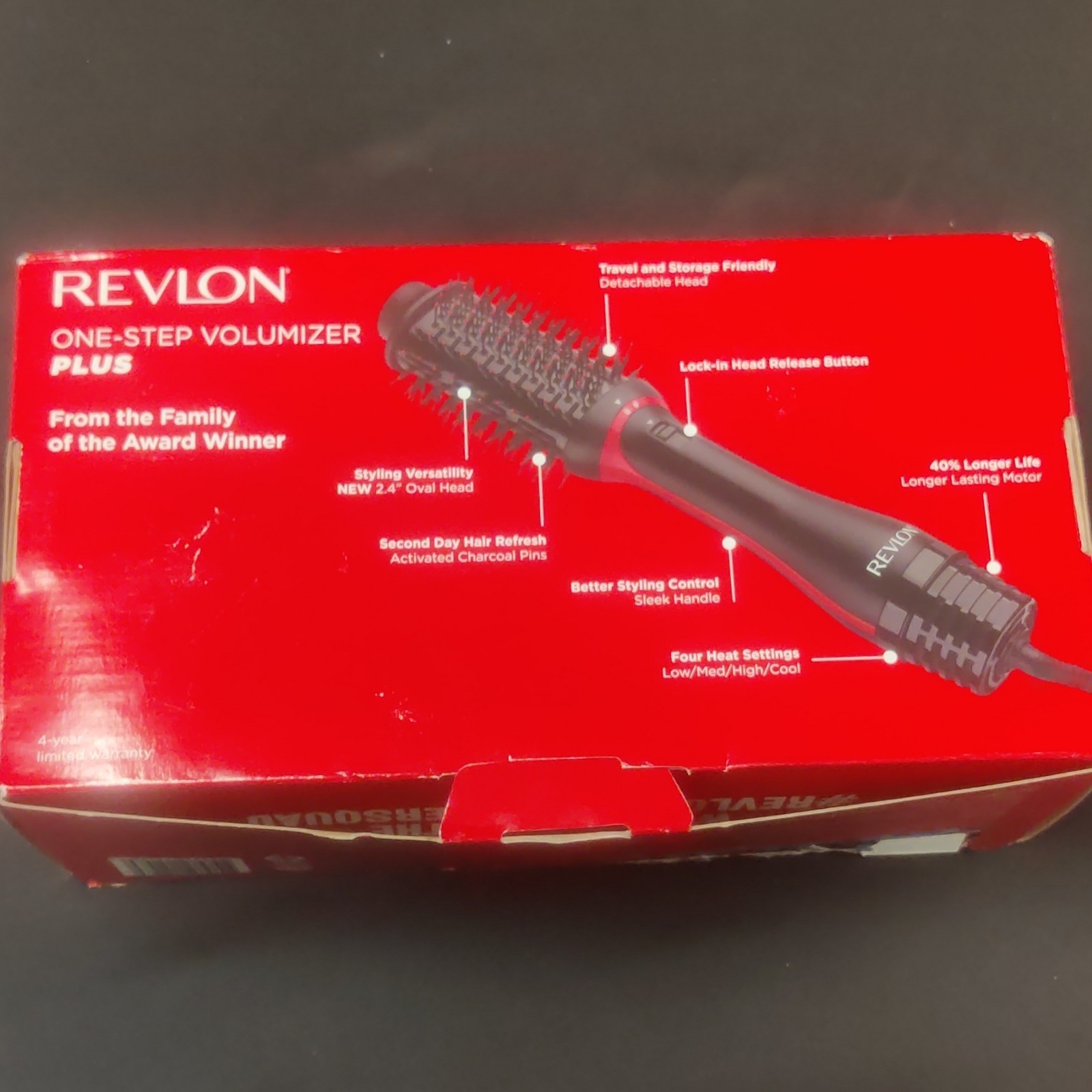 Revlon One-Step Volumizer PLUS 2.4in Ionic 4-Heat Hair Dryer Brush RVDR5298