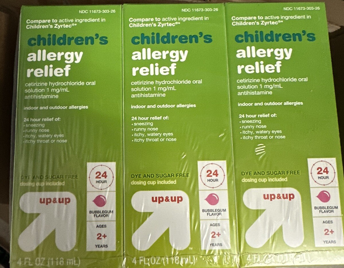 LOT OF 24 Bubblegum Children’s Allergy Relief Liquid – 4oz Each Exp 12/2025