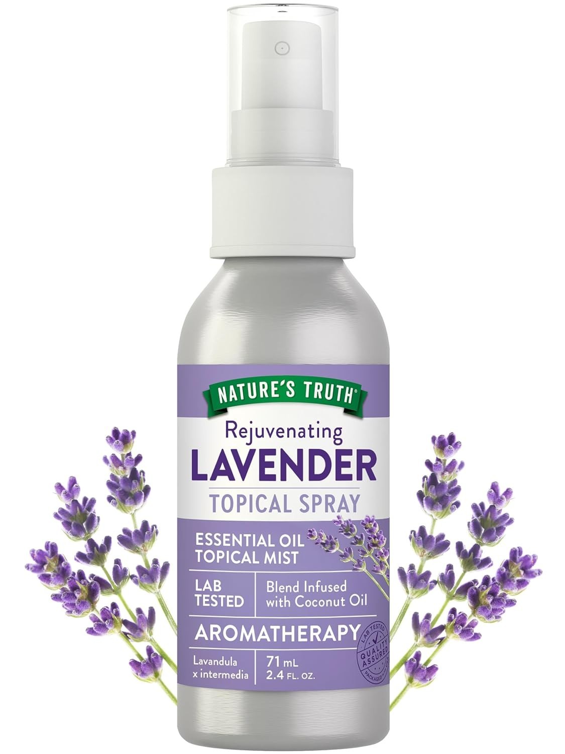 Lavender Essential Oil Spray | 2.4 fl oz | Room Aroma Mist, Topical Use, & Yoga