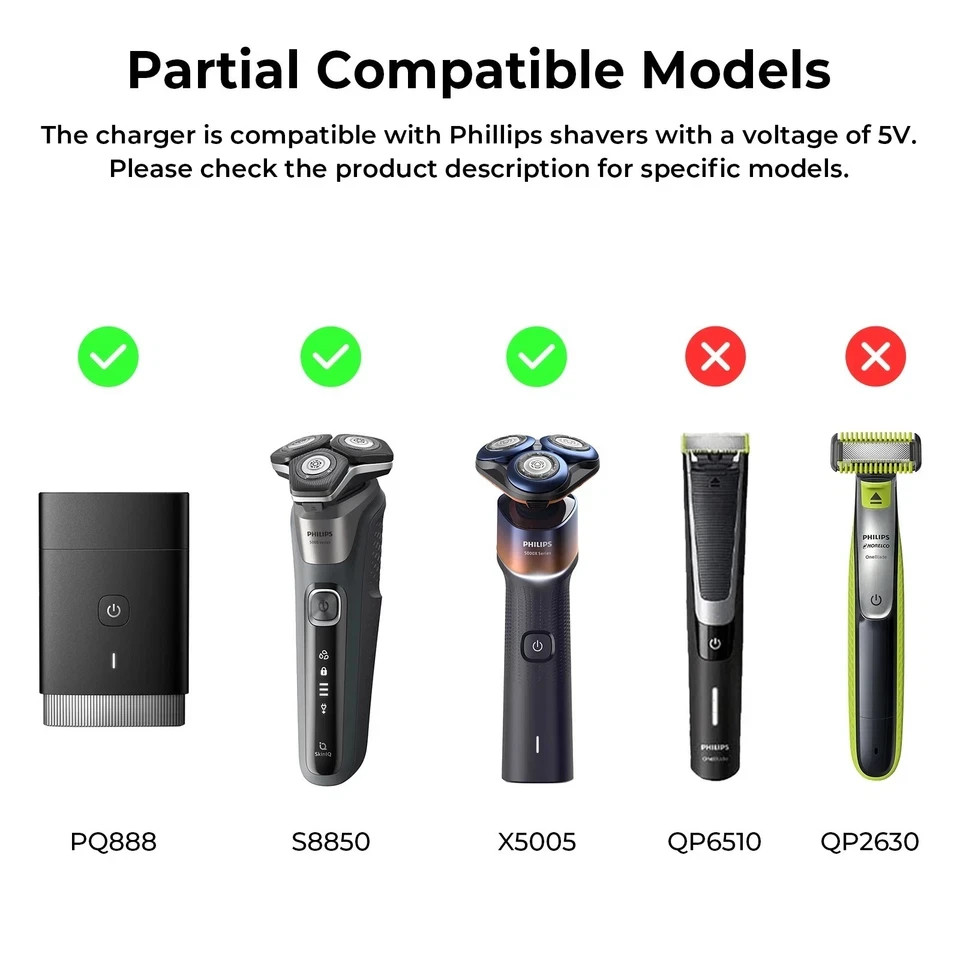 QP2724 Charger Compatible with Philips Norelco One Blade Charger Charging Cable
