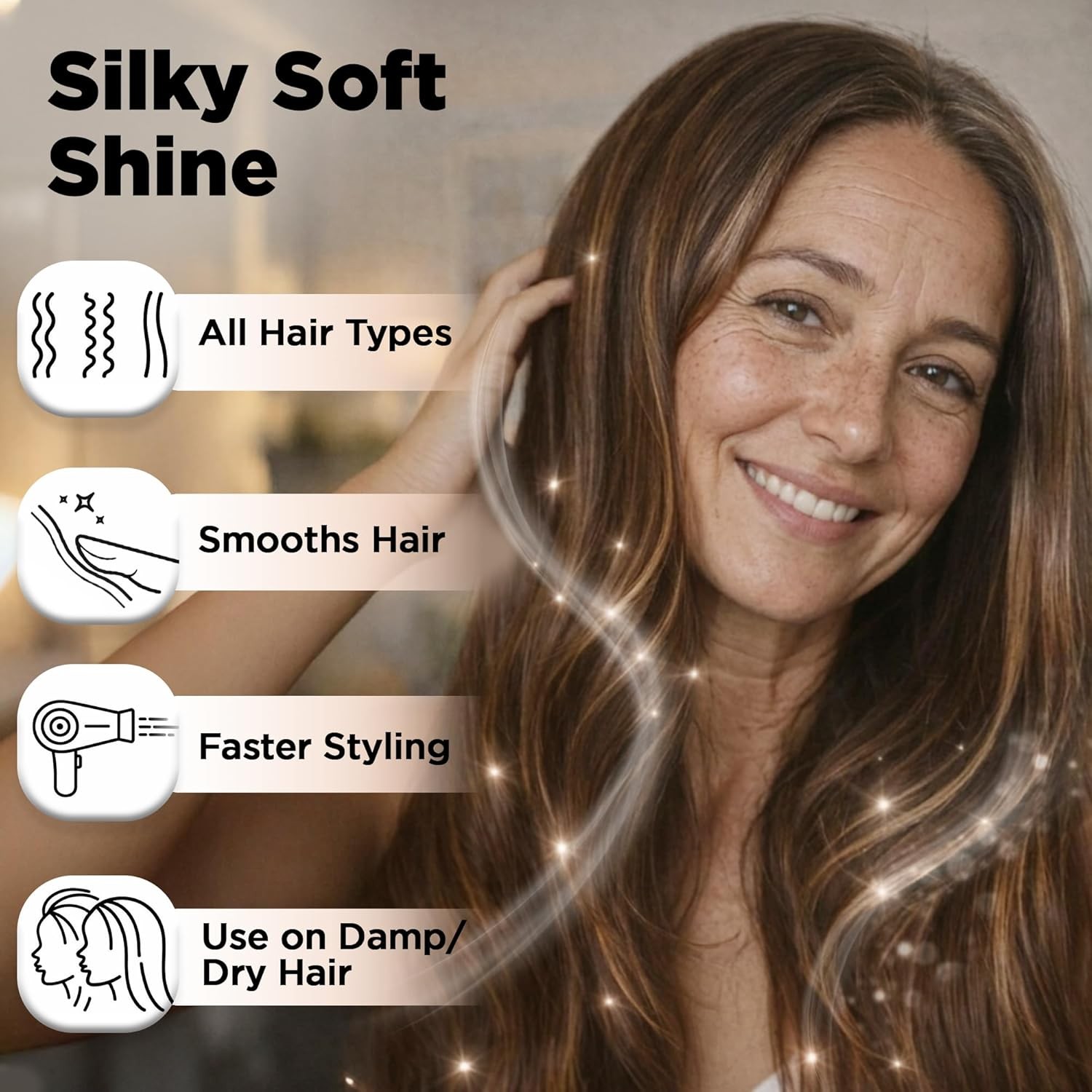 Herstyler Anti Frizz Argan Oil Hair Repair Straightening Serum for Shine 2 Fl Oz