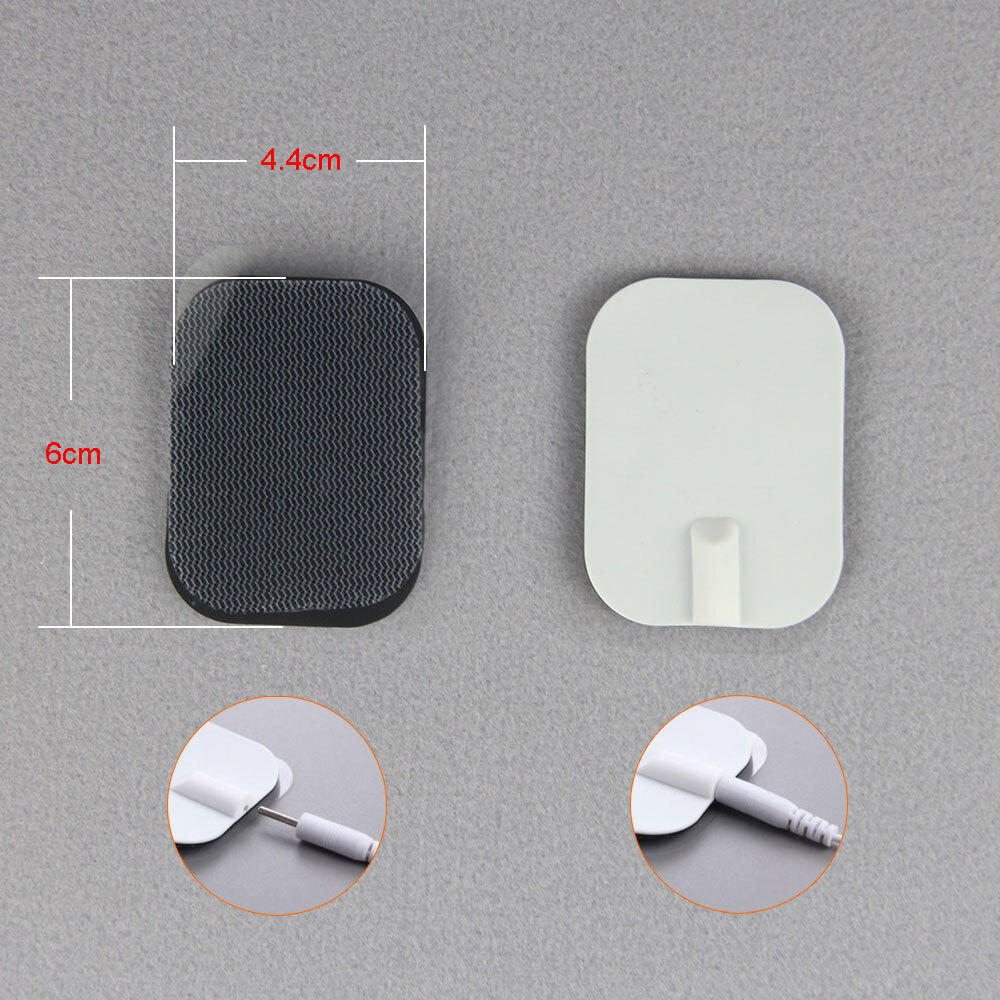 Replace 6×4cm/9×6cm Electrode Pads Silicone Rubber 2mm Connection Massage Pads