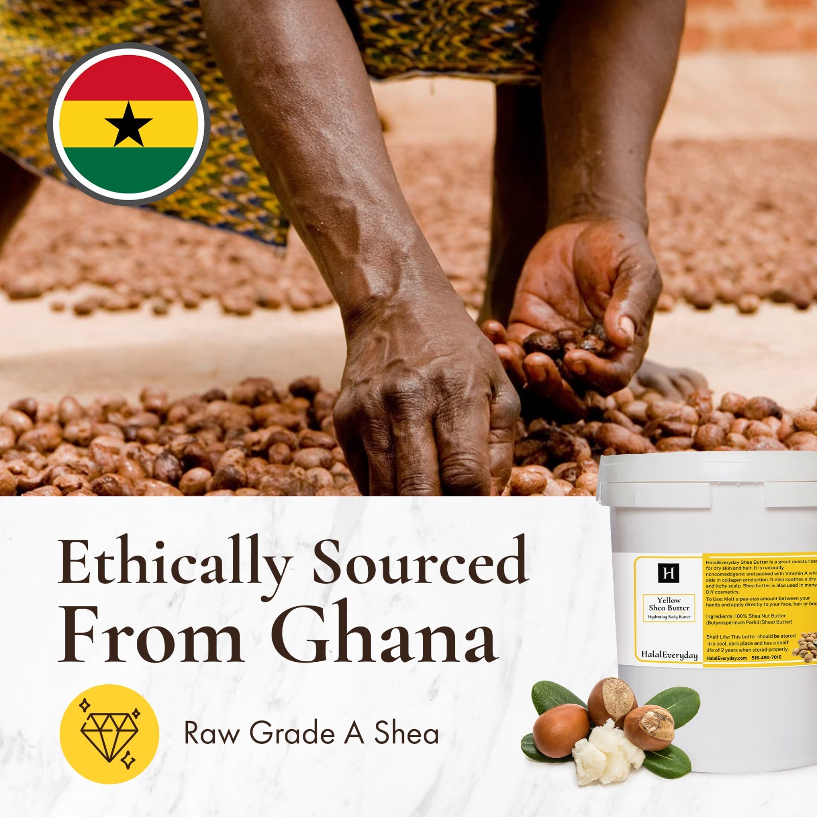 Raw African Shea Butter 100% Pure Natural Unrefined Organic Hair Skin BEST PRICE
