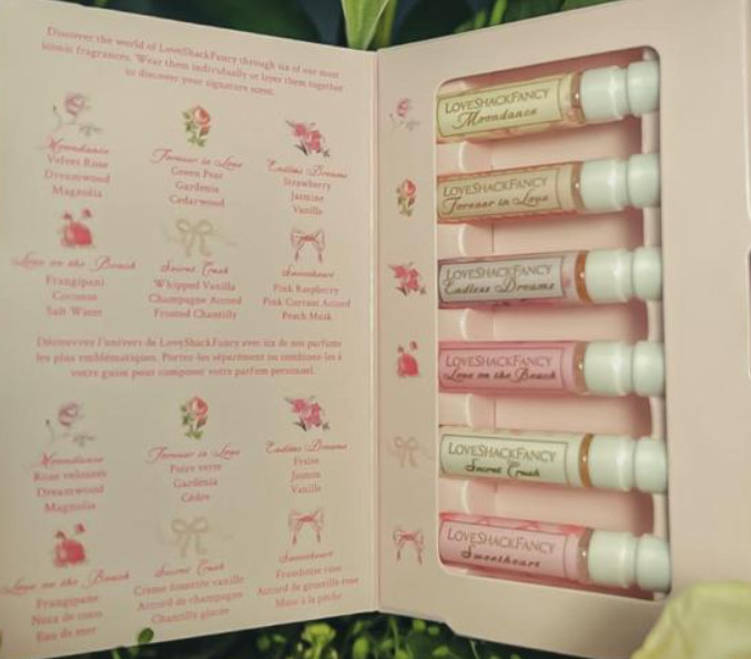 Authentic LoveShackFancy Signature Perfume Library Perfume Discovery Set