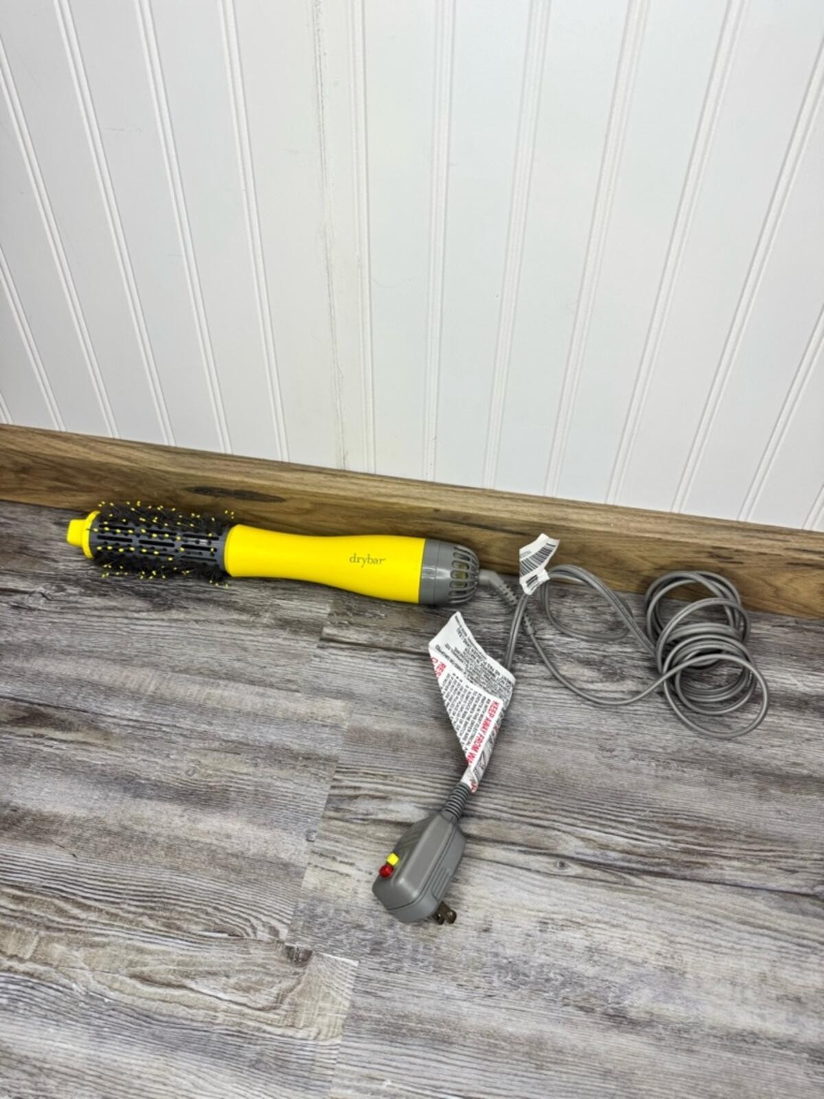 Drybar Single Shot Round Brush Hair Blow Dryer Yellow Grey