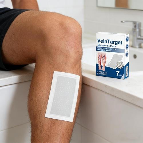 4pcs GFOUK Advanced Vein Target Microneedle Patch Leg Varicose Veins Treatment