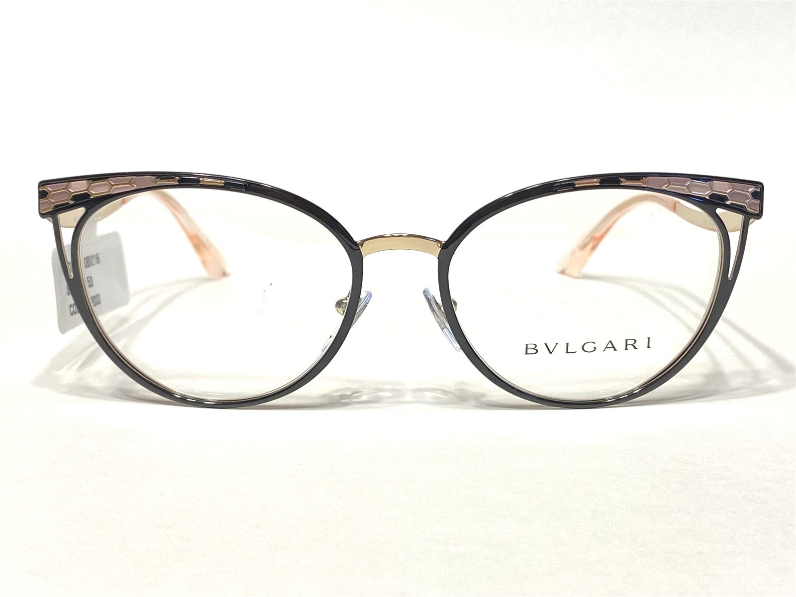 Women’s Bvlgari Eyeglasses Frames BV2186 2033 Black & Pink Cat’s 53/17~140 NEW
