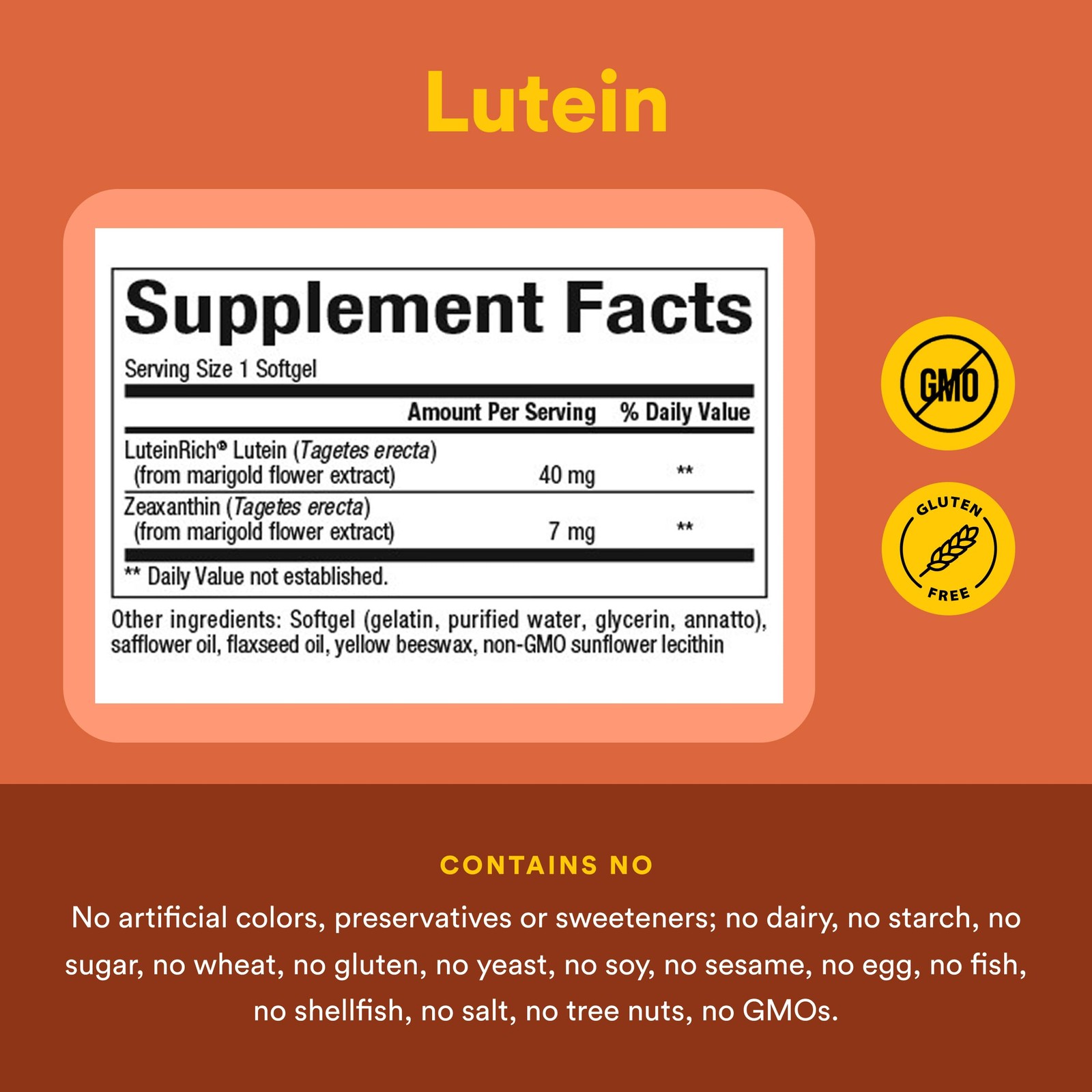 Natural Factors, Lutein 40 mg, Antioxidant Support for 60 Count (Pack of 1)