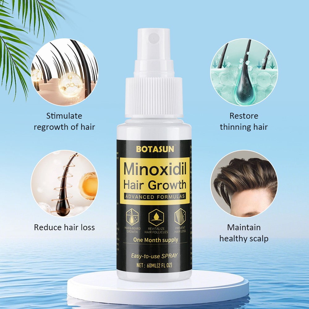 3 Pack 5% Minoxidil Hair Growth Serum Spray for Men Hair Regrowth 3 Month Supply