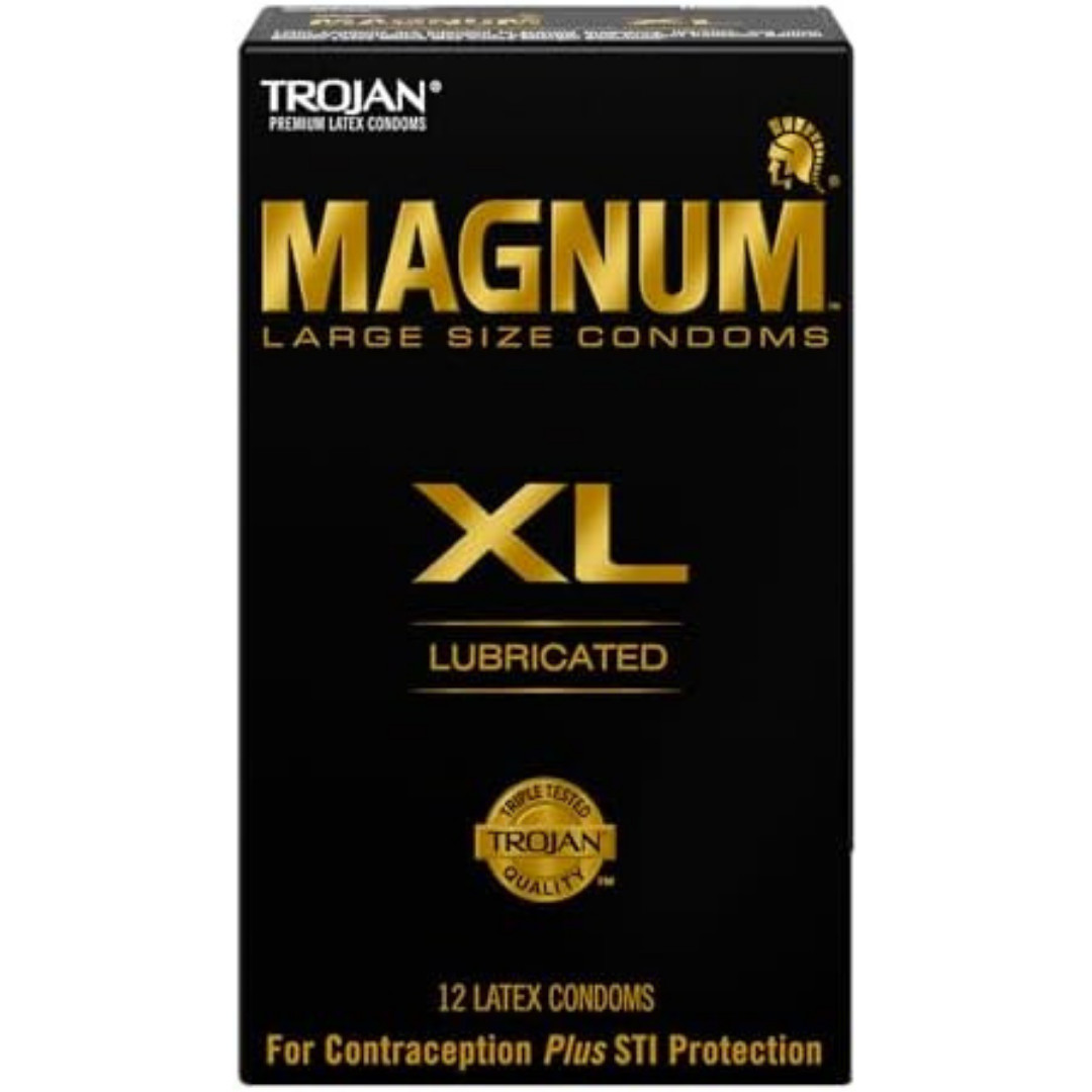 Lubricated Magnum Condoms XL Large Size – 12 Count | Free & Fast Shipping