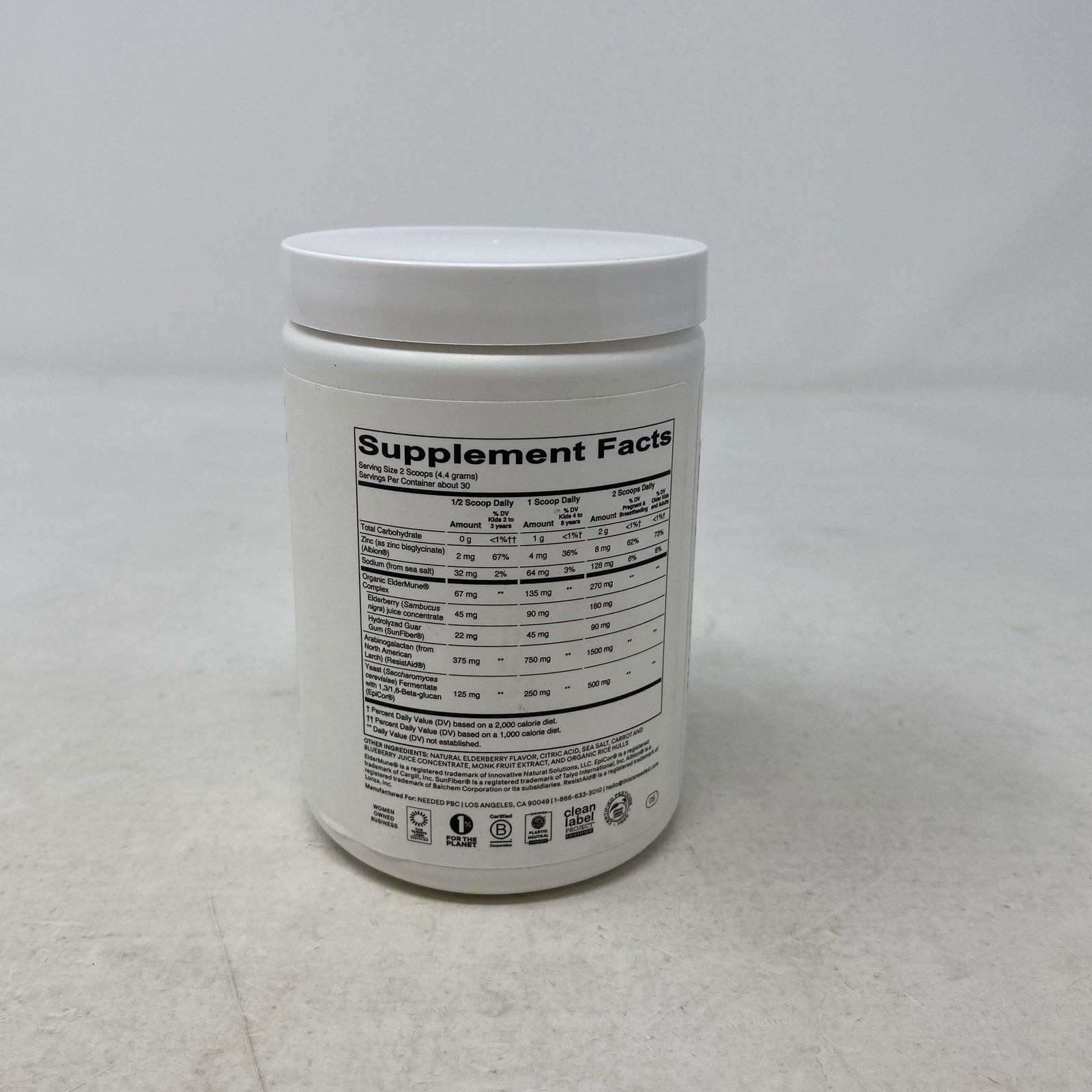Needed Immune Support Powder Elderberry 4.66 oz (132g)
